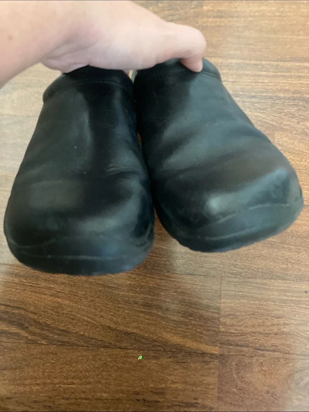 Merrell Black Leather Slip-On Work Clogs Sz 9